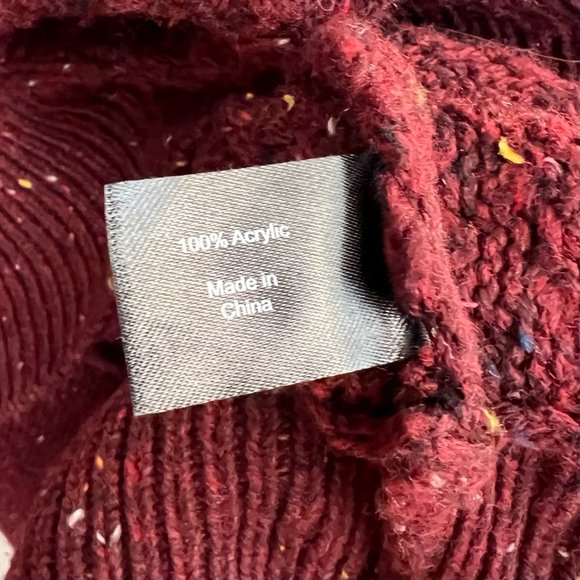 Lane Bryant Burgundy Cold Weather Sweater 22/24 Plus Size - Picture 6 of 7